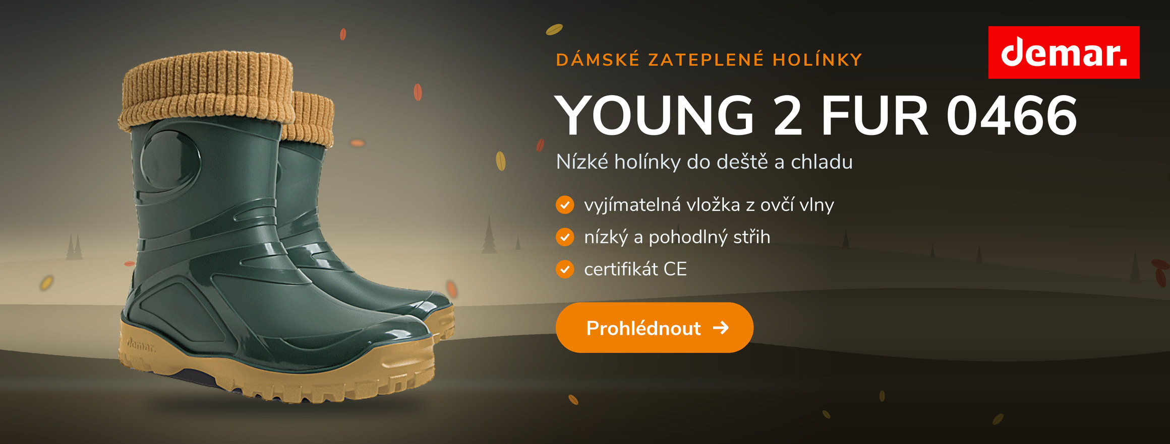 Dámské zateplené holínky Demar YOUNG 2 FUR 0466